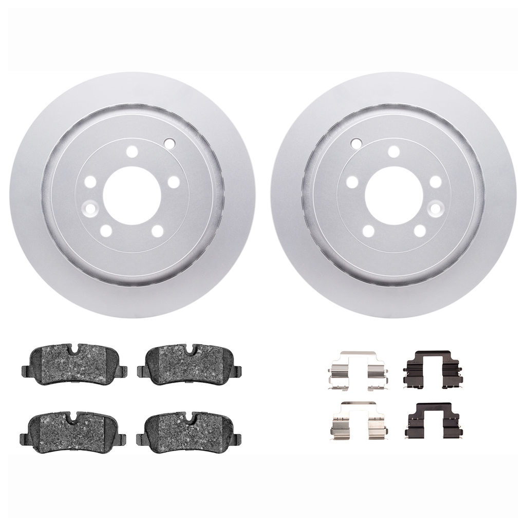 Dynamic Friction 4612-11007 - Brake Kit - Geostop Rotors and 5000 Euro Ceramic Brake Pads with Hardware