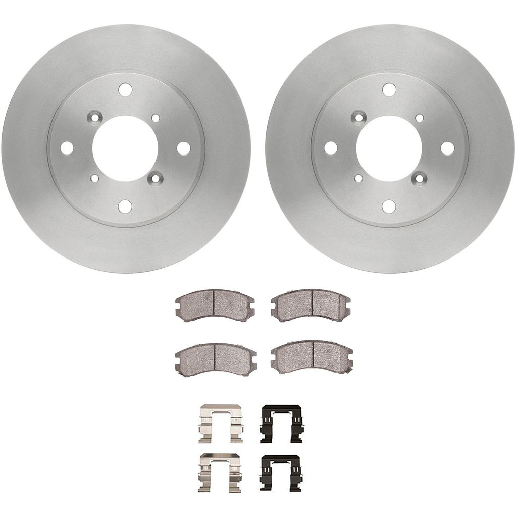 Dynamic Friction 6512-01016 - Brake Kit - Quickstop Rotors and 5000 Brake Pads With Hardware