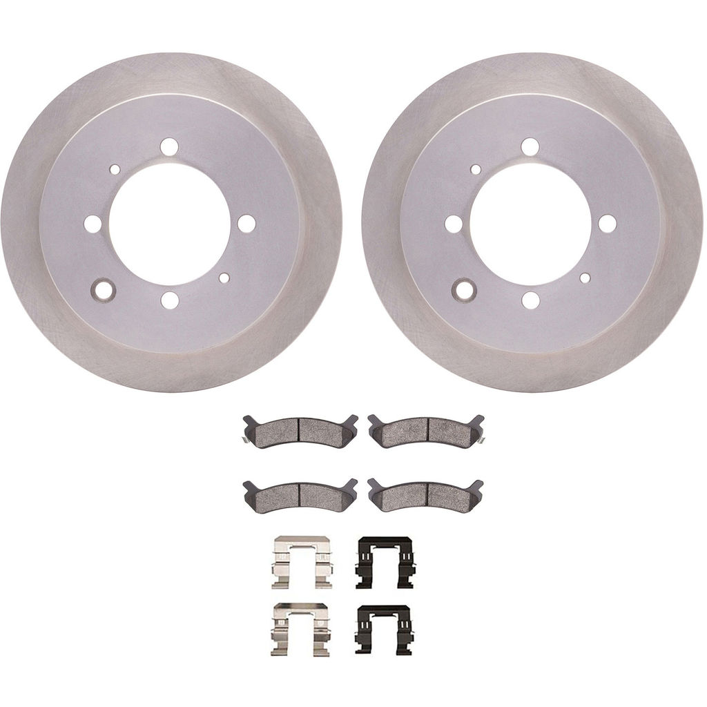 Dynamic Friction 6512-03141 - Brake Kit - Quickstop Rotors and 5000 Brake Pads With Hardware
