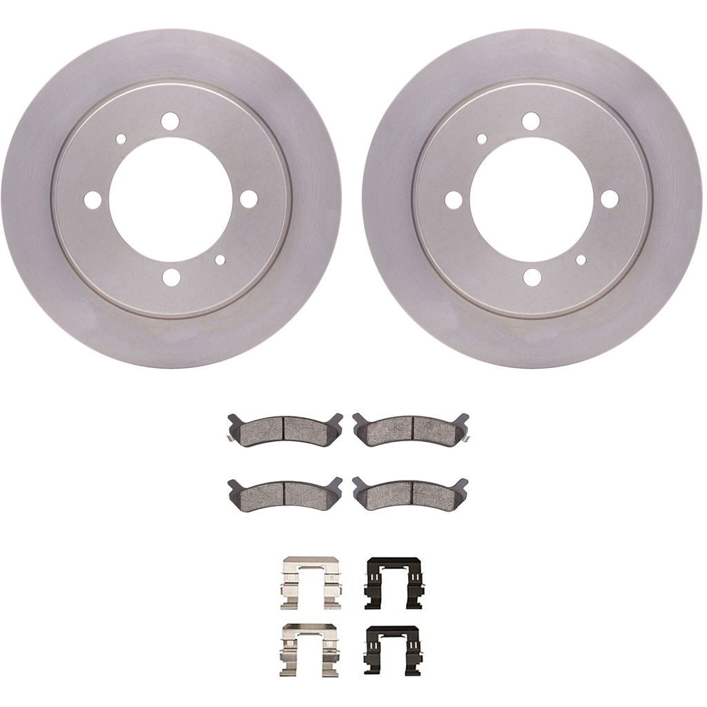 Dynamic Friction 6512-03155 - Brake Kit - Quickstop Rotors and 5000 Brake Pads With Hardware