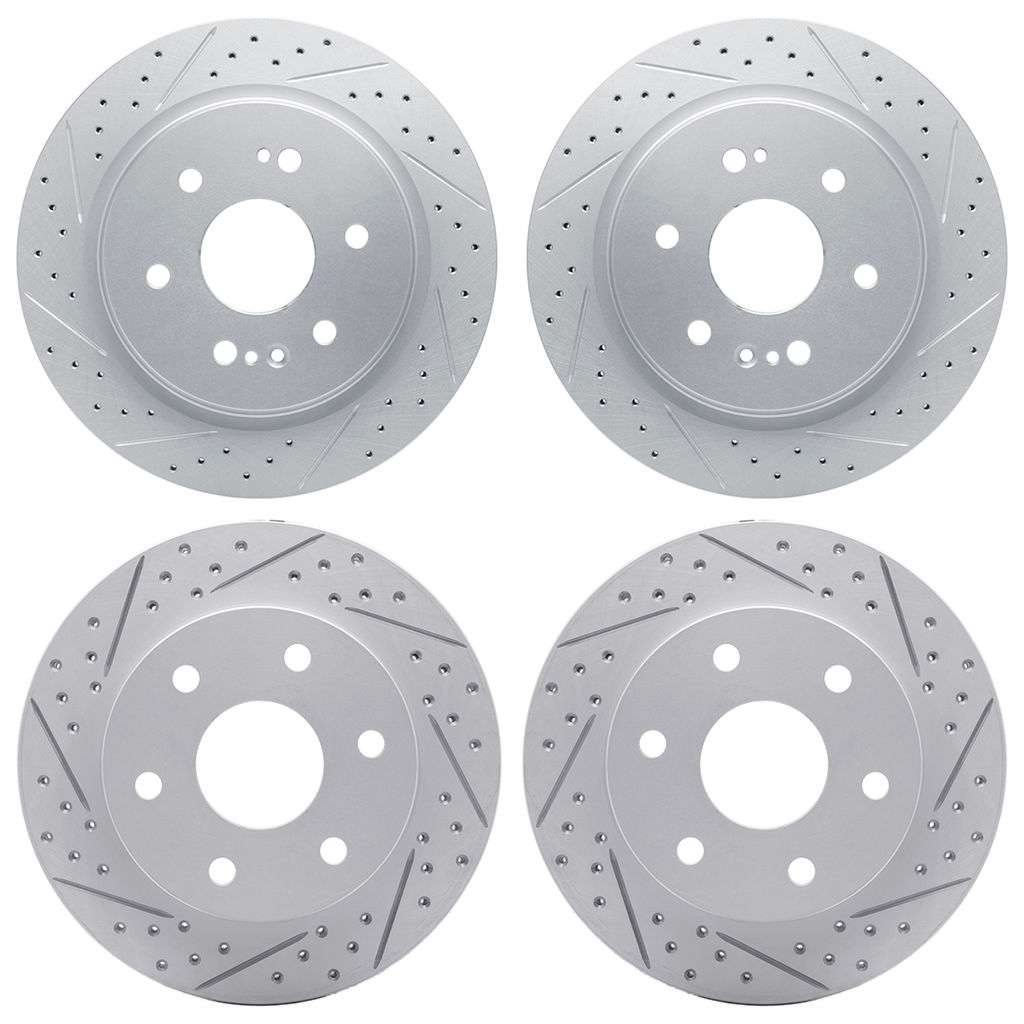 Dynamic Friction 2004-47074 - Geoperformance Rotors-Drilled & Slotted