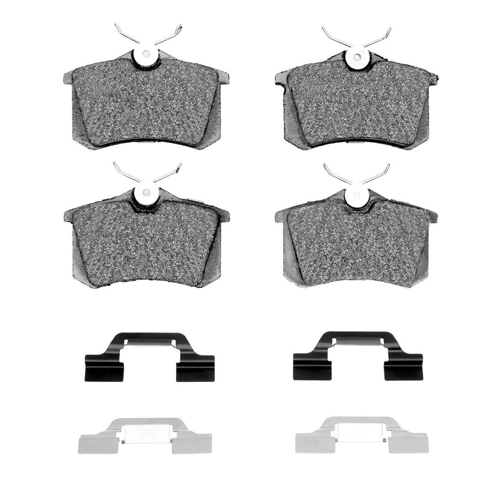 Dynamic Friction 1115-0340-04 - Active Performance Low Metallic Brake Pads With Hardware