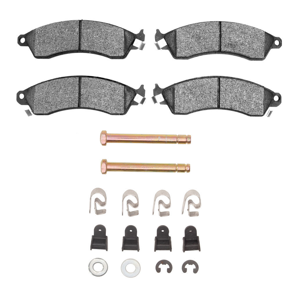 Dynamic Friction 1115-0412-01 - Active Performance Low Metallic Brake Pads With Hardware