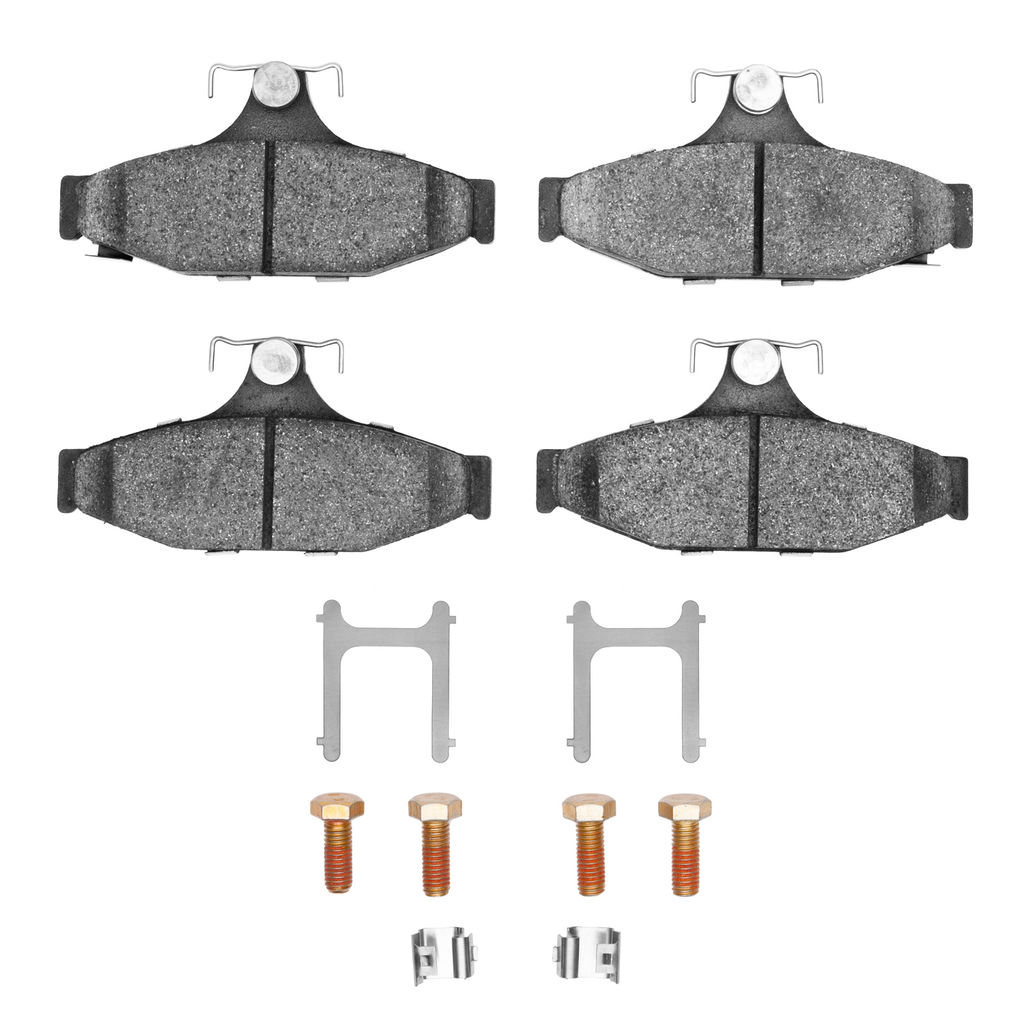 Dynamic Friction 1115-0413-01 - Active Performance Low Metallic Brake Pads With Hardware