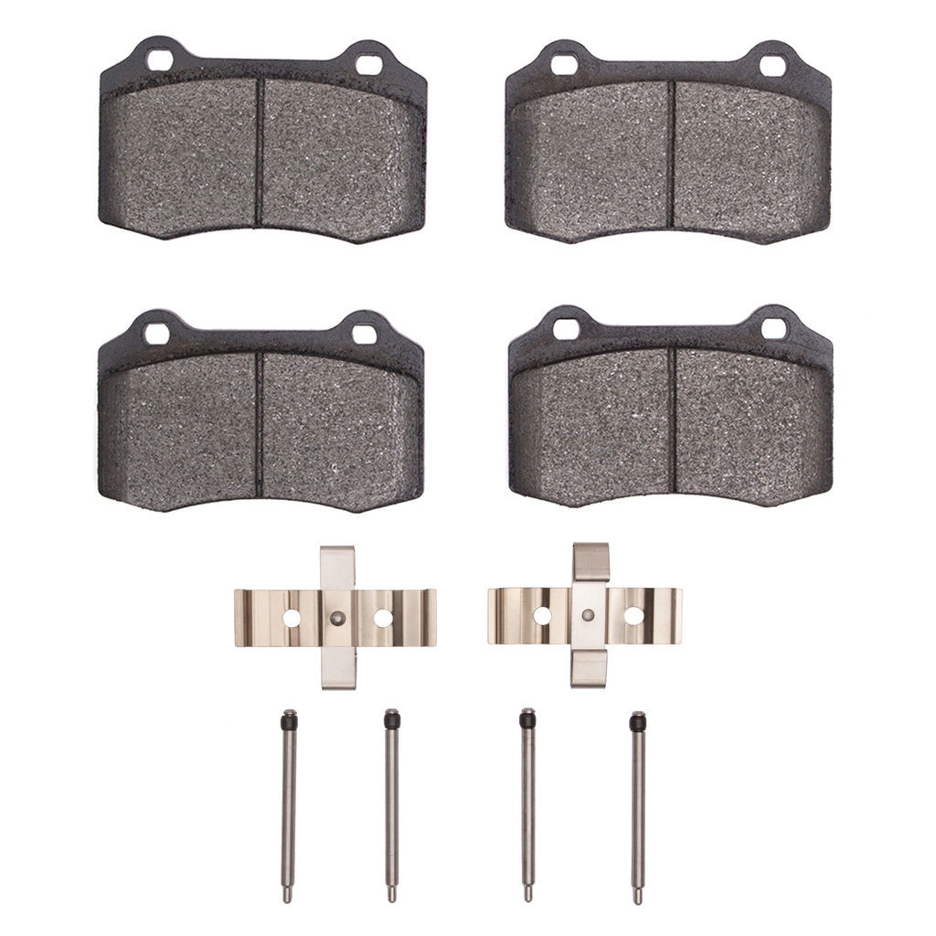 Dynamic Friction 1115-0592-12 - Active Performance Low Metallic Brake Pads With Hardware