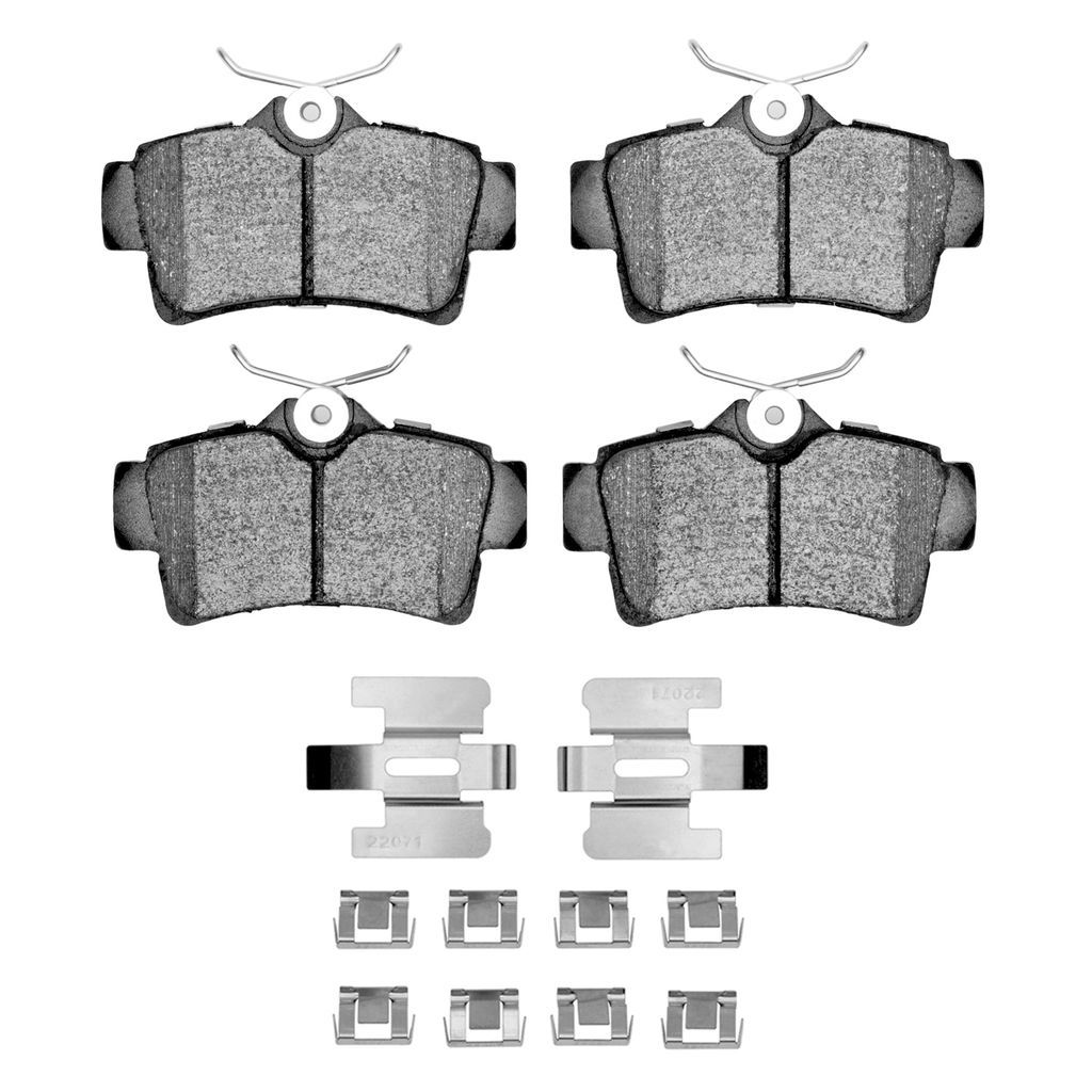 Dynamic Friction 1115-0627-11 - Active Performance Low Metallic Brake Pads With Hardware