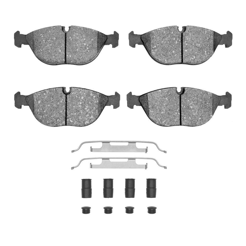Dynamic Friction 1115-0682-01 - Active Performance Low Metallic Brake Pads With Hardware