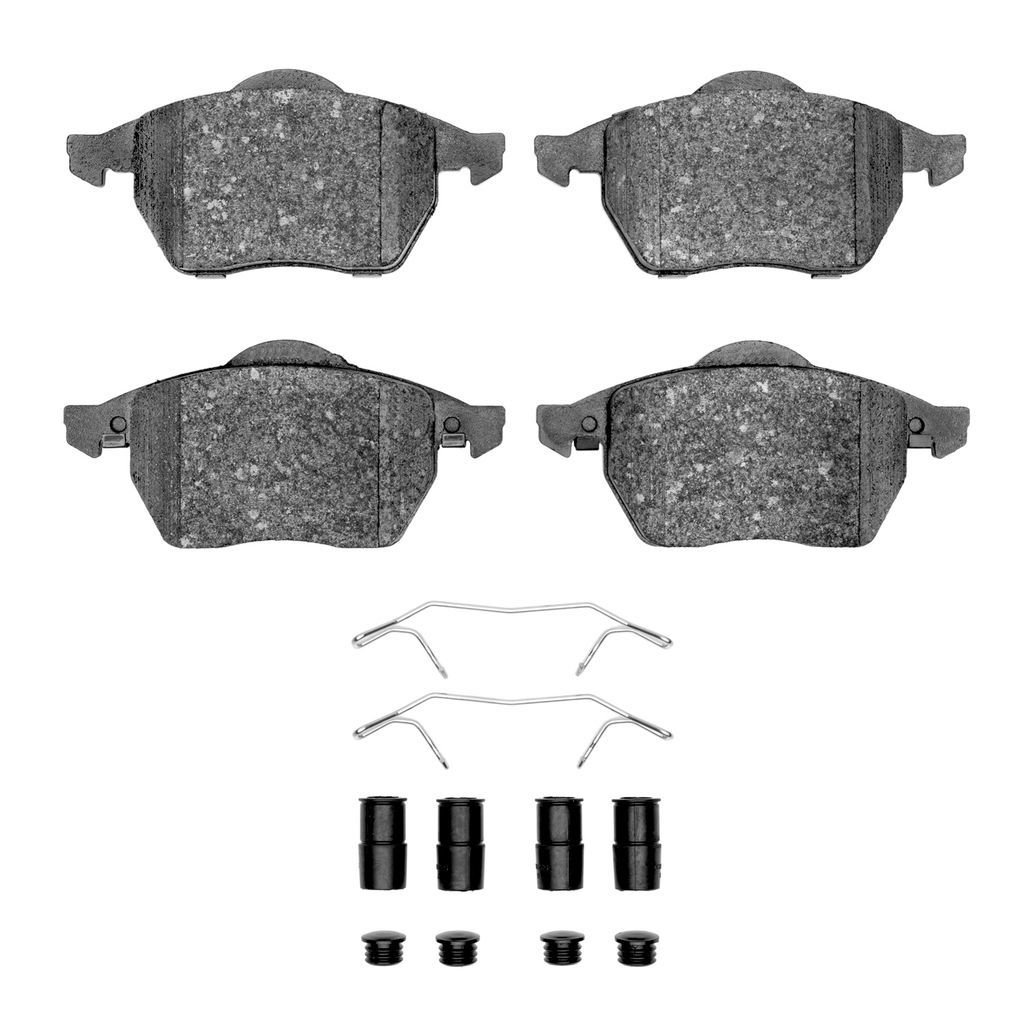Dynamic Friction 1115-0687-01 - Active Performance Low Metallic Brake Pads With Hardware