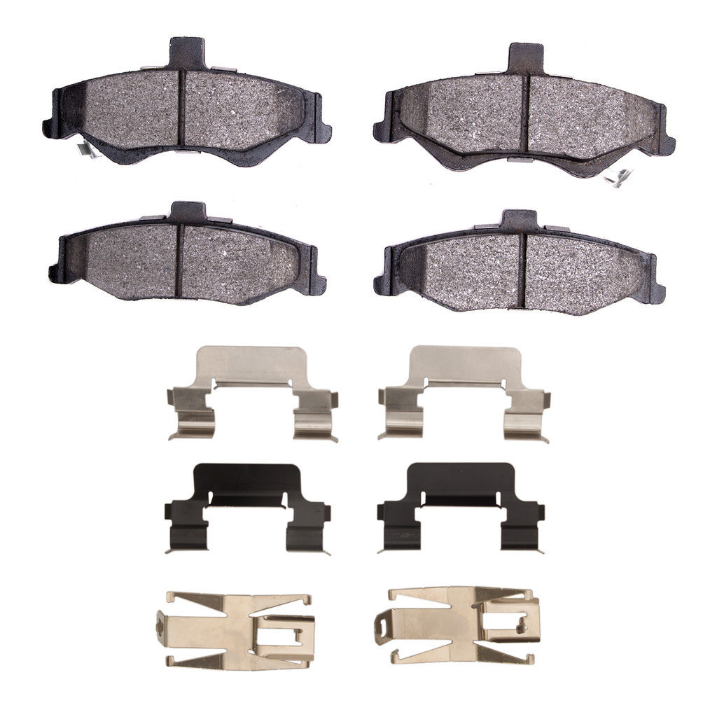 Dynamic Friction 1115-0750-01 - Active Performance Low Metallic Brake Pads With Hardware