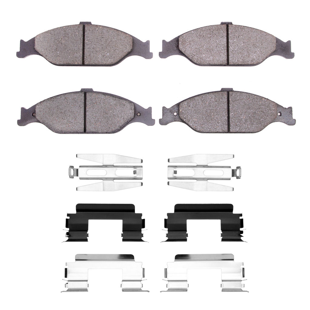 Dynamic Friction 1115-0804-01 - Active Performance Low Metallic Brake Pads With Hardware