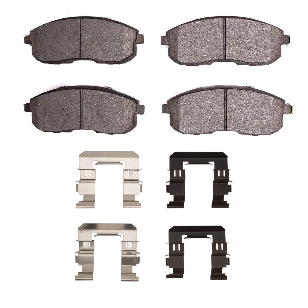 Dynamic Friction 1115-0815-12 - Active Performance Low Metallic Brake Pads With Hardware