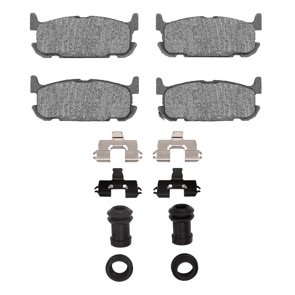 Dynamic Friction 1115-0891-01 - Active Performance Low Metallic Brake Pads With Hardware
