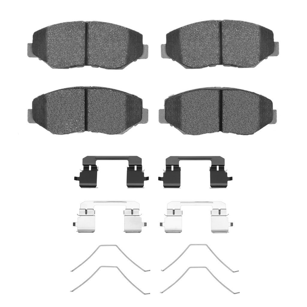 Dynamic Friction 1115-0914-03 - Active Performance Low Metallic Brake Pads With Hardware