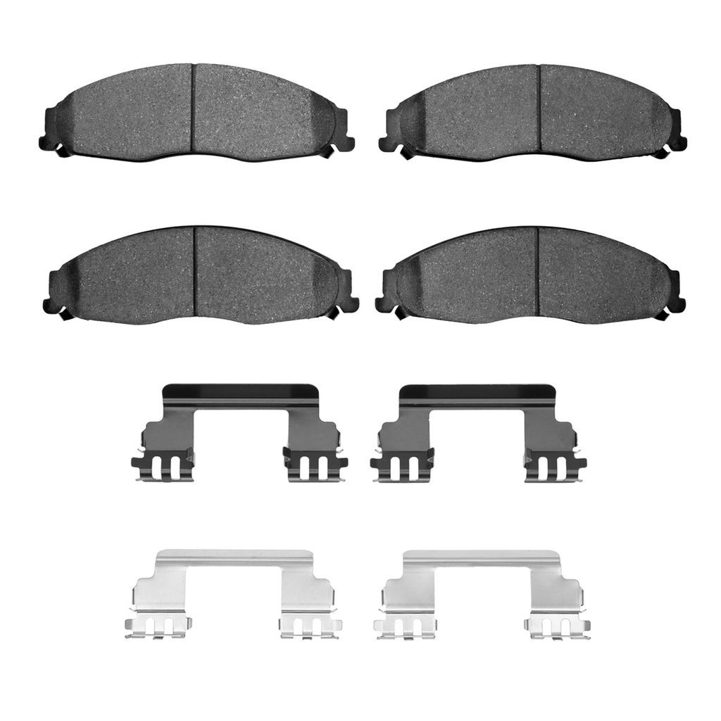 Dynamic Friction 1115-0921-01 - Active Performance Low Metallic Brake Pads With Hardware