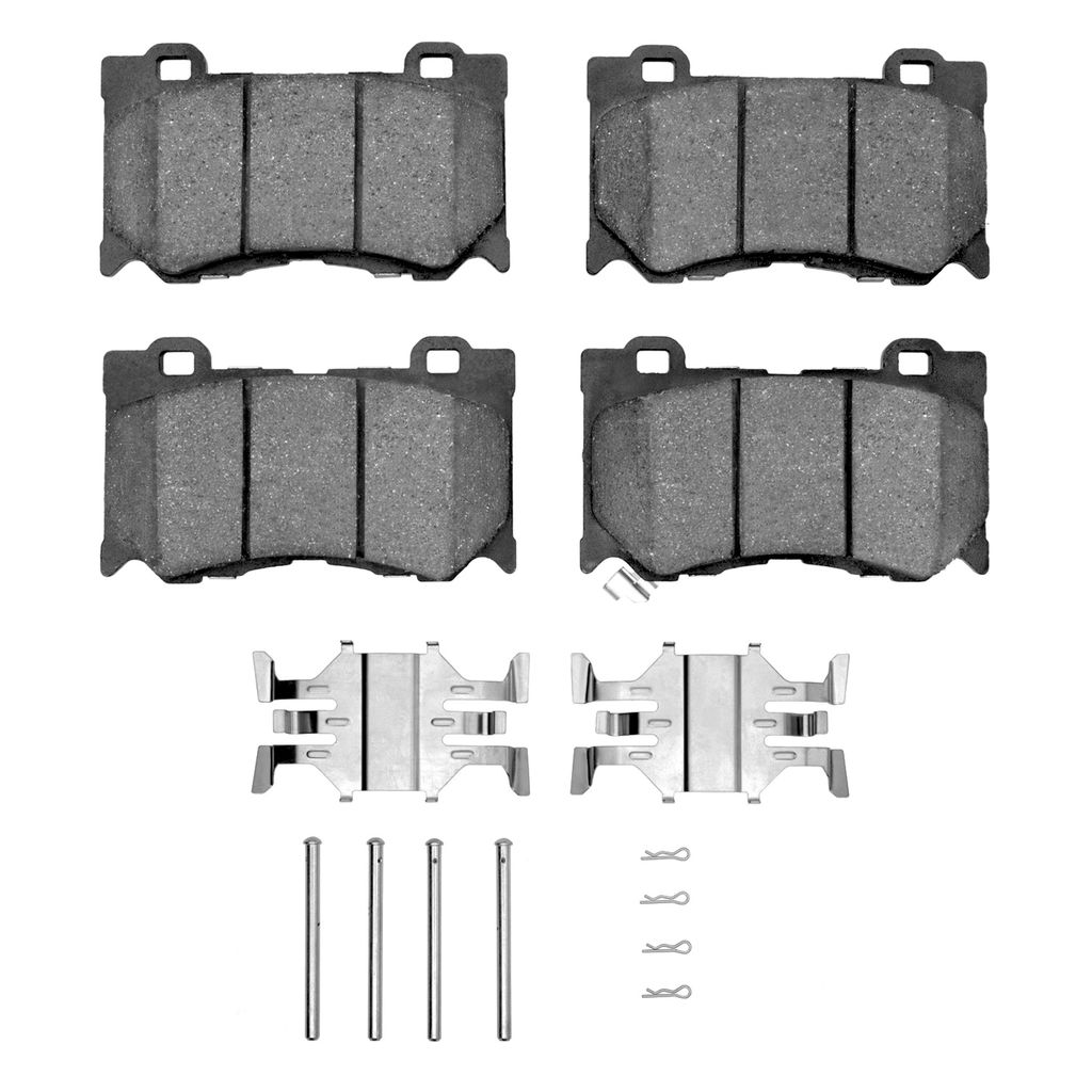 Dynamic Friction 1115-1346-01 - Active Performance Low Metallic Brake Pads With Hardware
