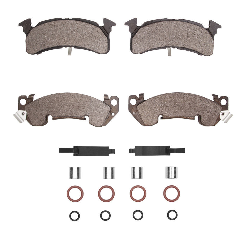Dynamic Friction 1214-0153-01 - Heavy Duty Semi Metallic Towing Brake Pads With Hardware
