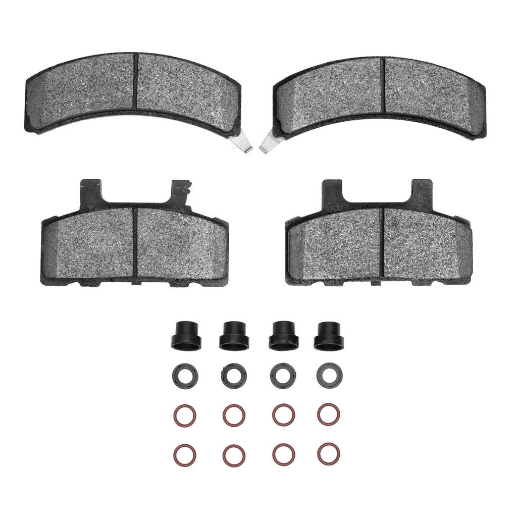 Dynamic Friction 1214-0368-01 - Heavy Duty Semi Metallic Towing Brake Pads With Hardware