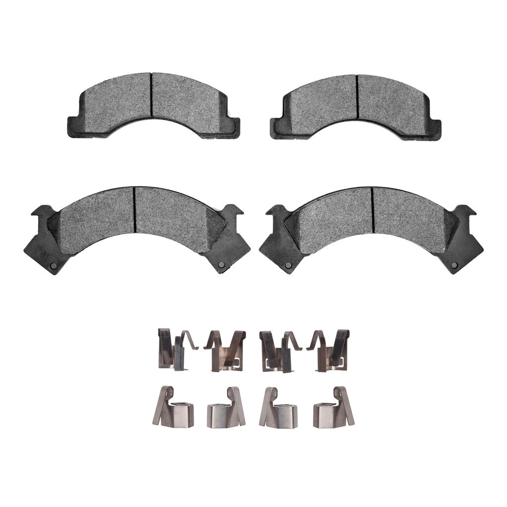 Dynamic Friction 1214-0546-01 - Heavy Duty Semi Metallic Towing Brake Pads With Hardware