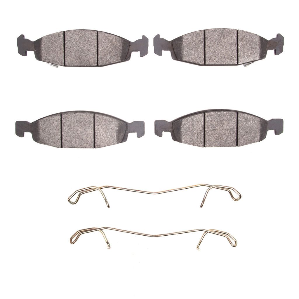 Dynamic Friction 1214-0790-01 - Heavy Duty Semi Metallic Towing Brake Pads With Hardware