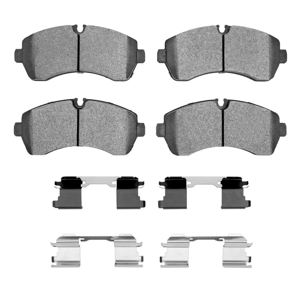 Dynamic Friction 1214-1268-01 - Heavy Duty Semi Metallic Towing Brake Pads With Hardware