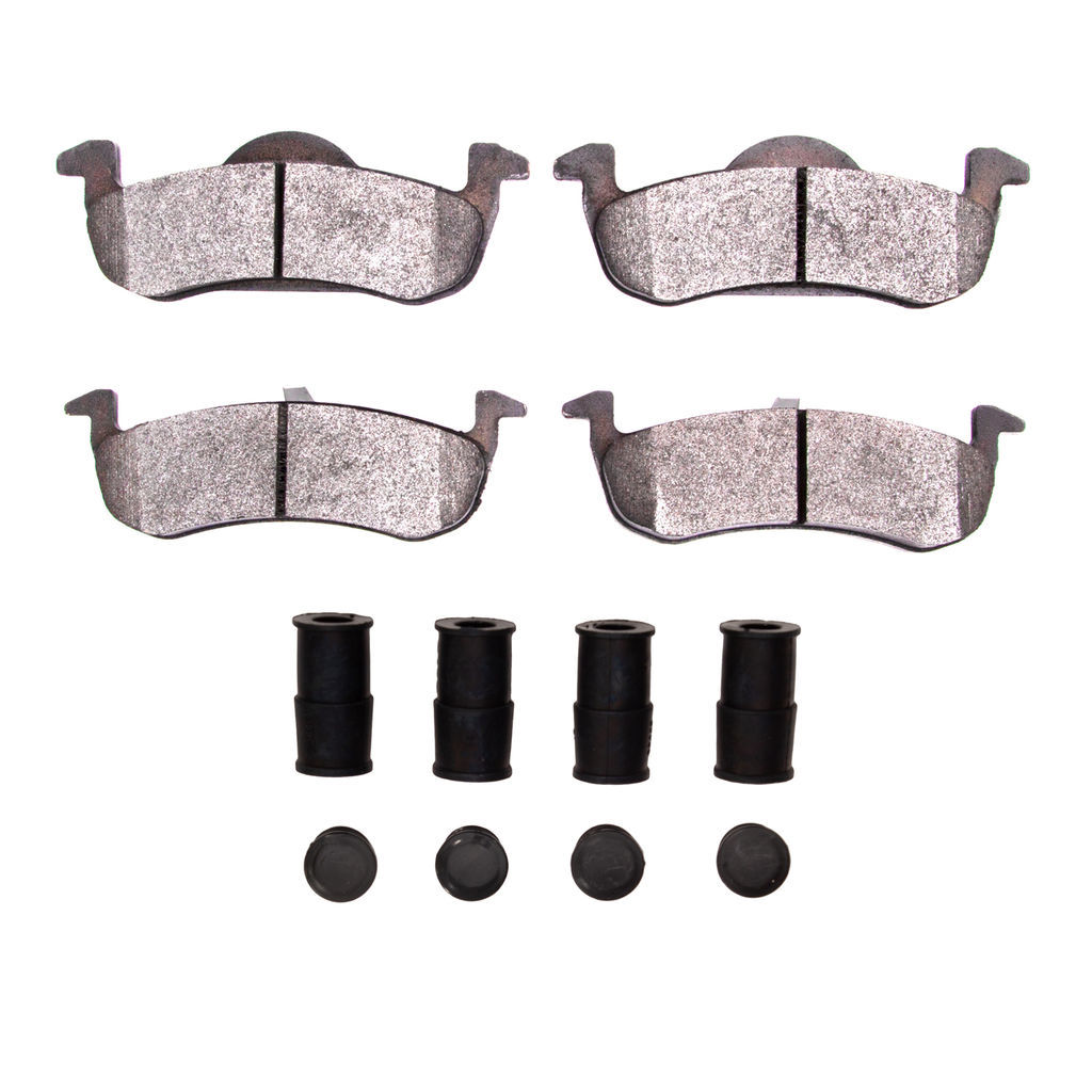 Dynamic Friction 1214-1279-01 - Heavy Duty Semi Metallic Towing Brake Pads With Hardware