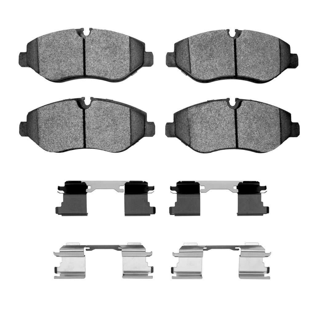 Dynamic Friction 1214-1316-01 - Heavy Duty Semi Metallic Towing Brake Pads With Hardware