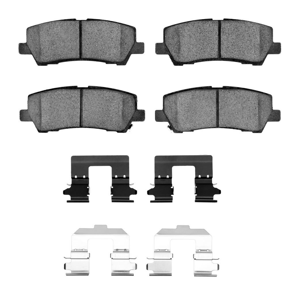Dynamic Friction 1214-1793-01 - Heavy Duty Semi Metallic Towing Brake Pads With Hardware