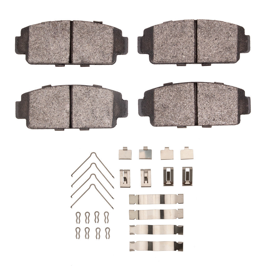 Dynamic Friction 1311-0196-01 - 3000 Semi-Metallic Brake Pads With Hardware