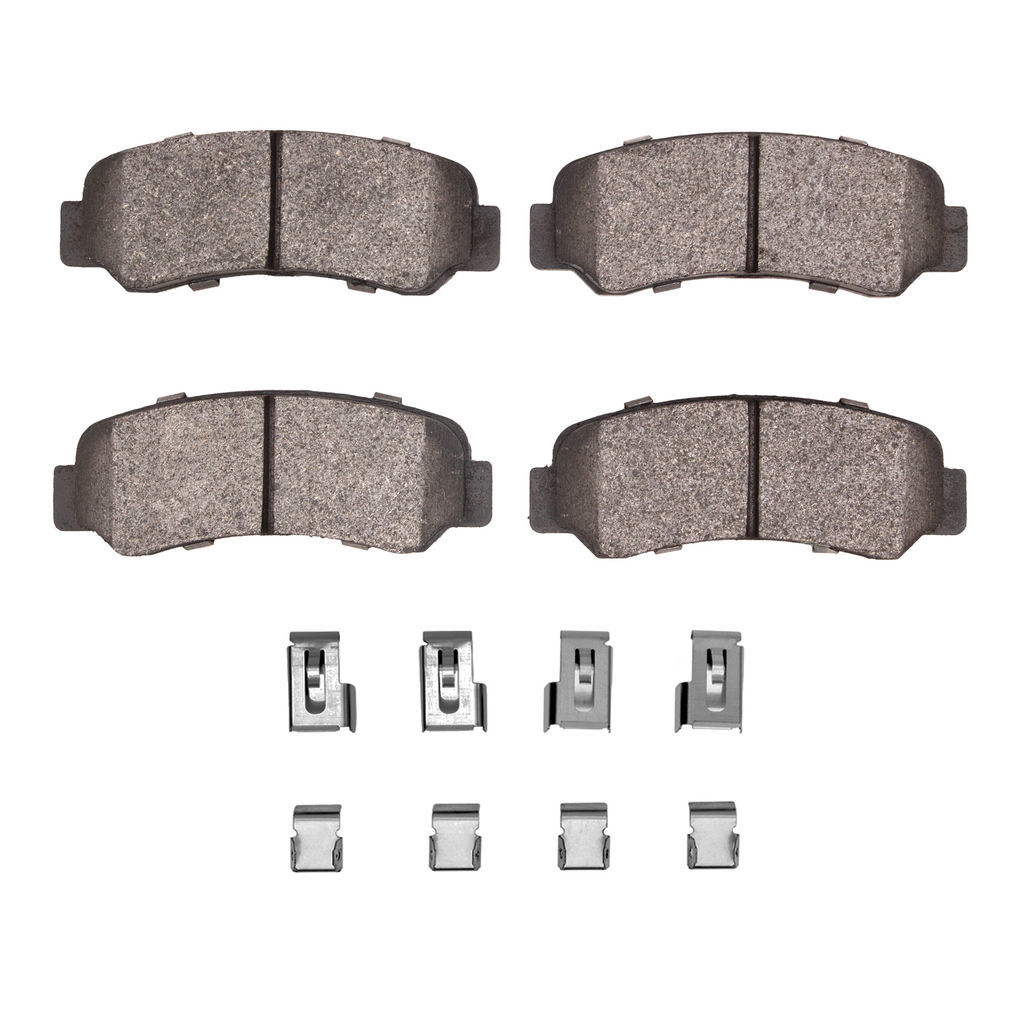 Dynamic Friction 1311-0198-01 - 3000 Semi-Metallic Brake Pads With Hardware
