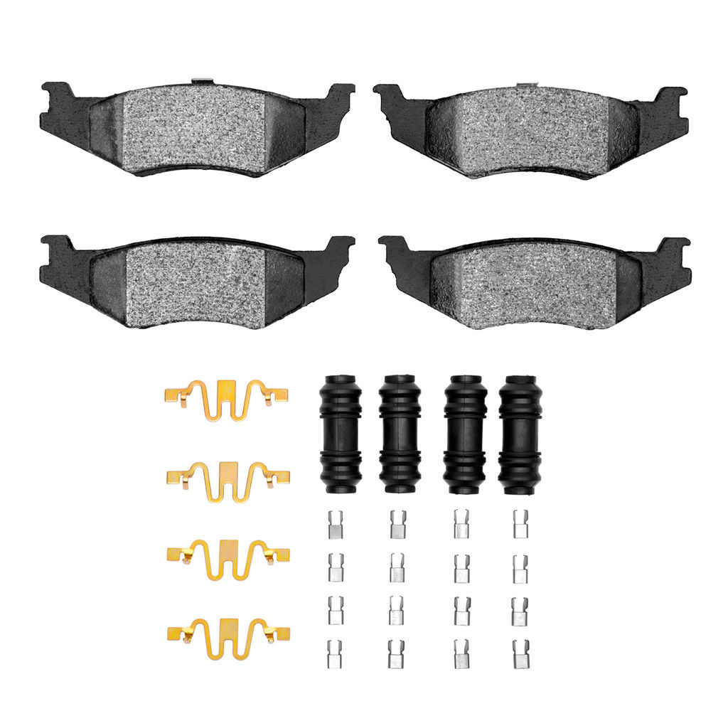 Dynamic Friction 1311-0512-01 - 3000 Semi-Metallic Brake Pads With Hardware