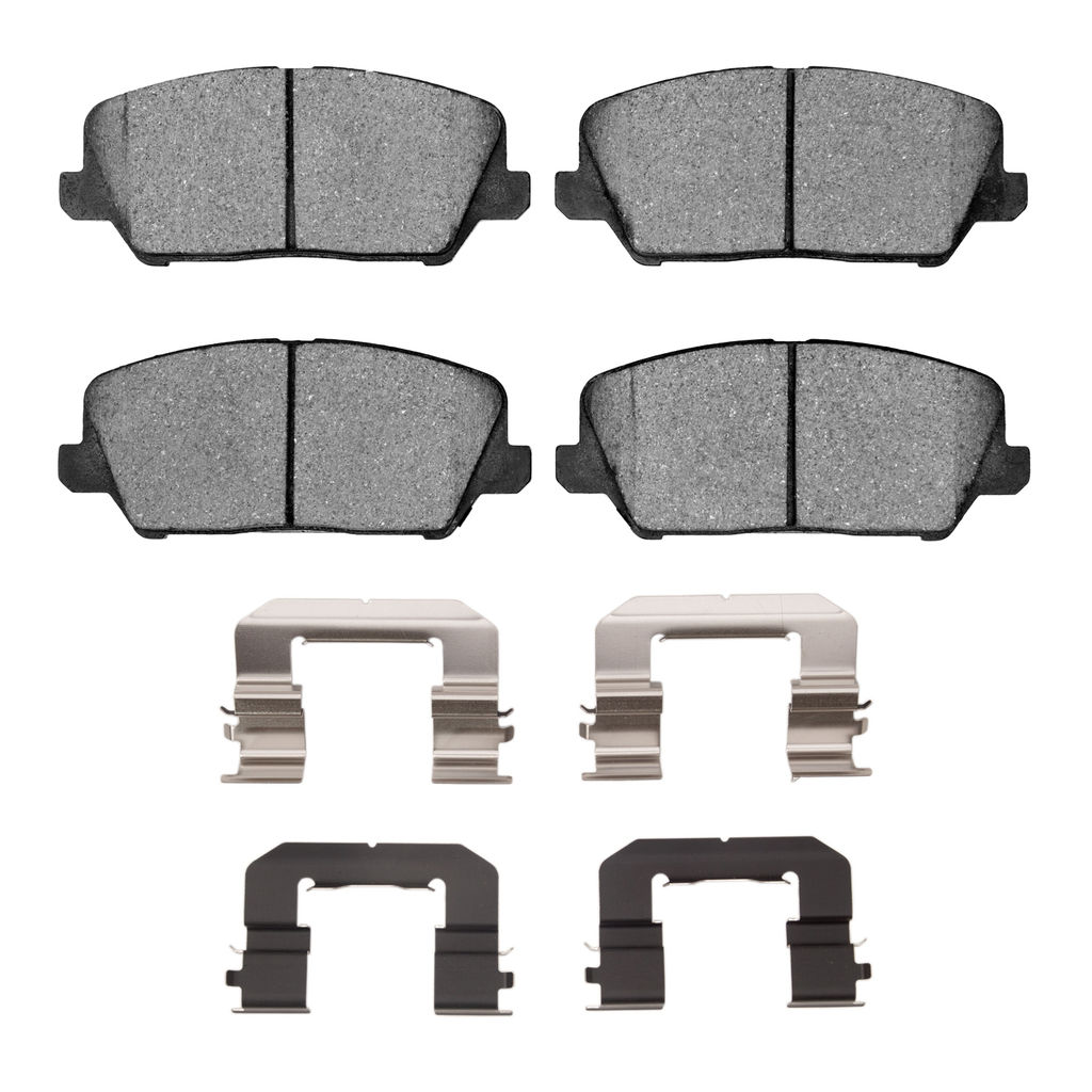 Dynamic Friction 1311-1735-01 - 3000 Semi-Metallic Brake Pads With Hardware