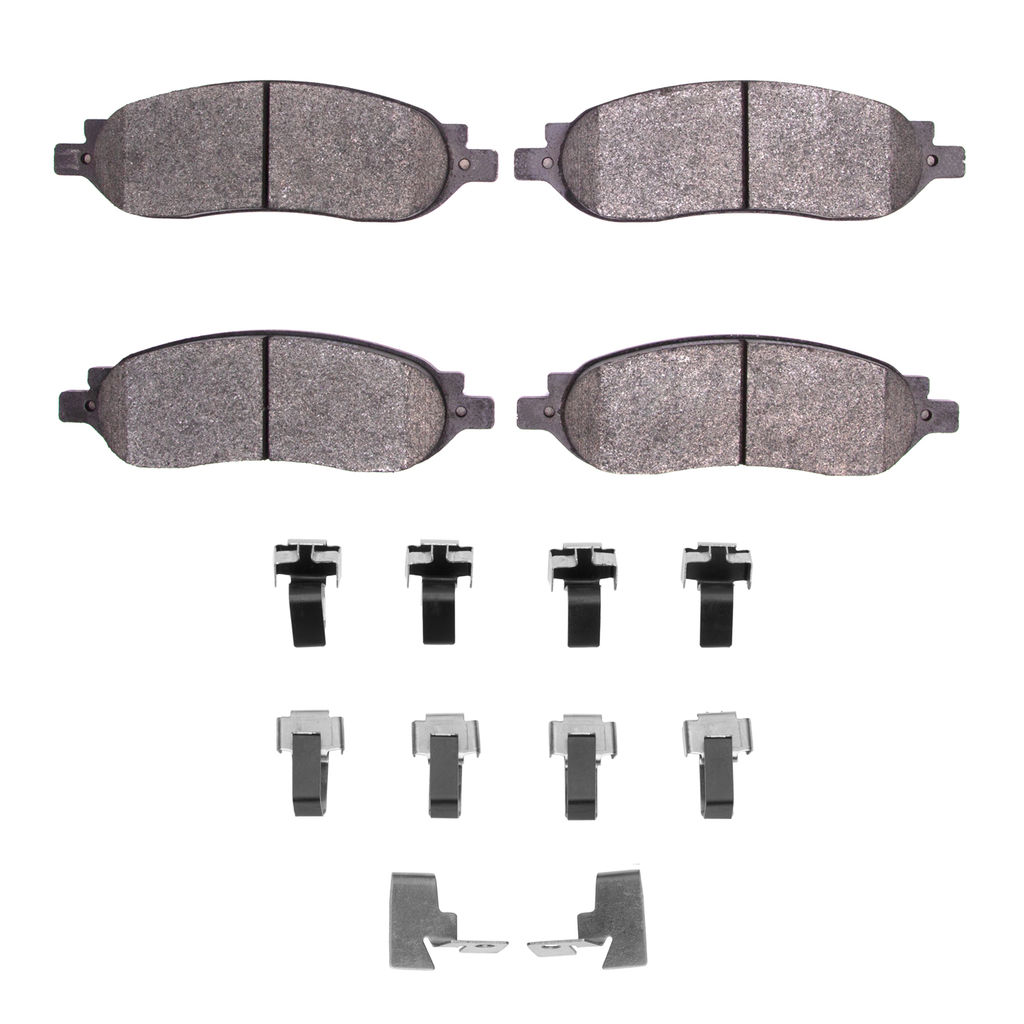Dynamic Friction 1400-1068-01 - Ultimate Truck Duty Performance Brake Pads With Hardware
