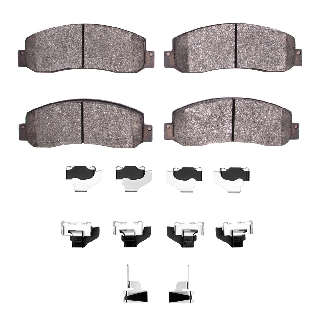 Dynamic Friction 1400-1069-01 - Ultimate Truck Duty Performance Brake Pads With Hardware