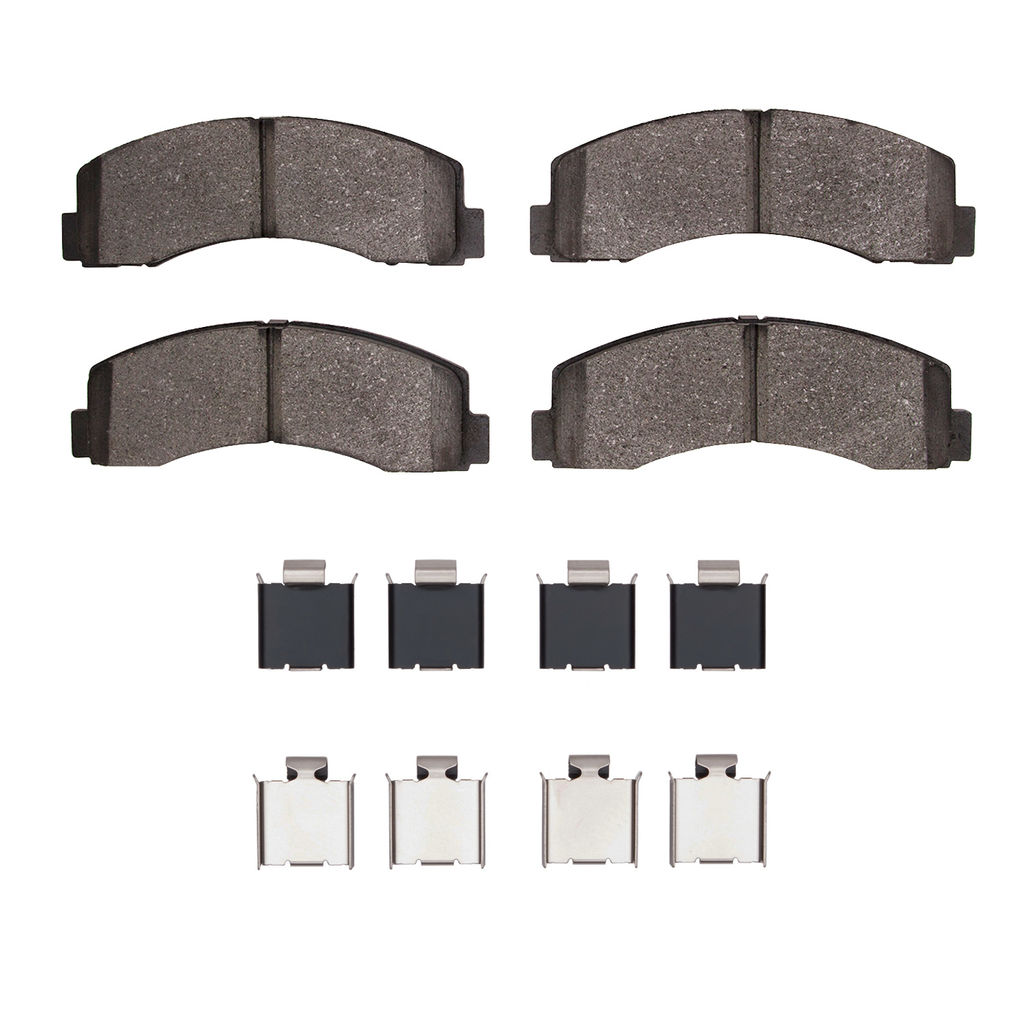 Dynamic Friction 1400-2087-01 - Ultimate Truck Duty Performance Brake Pads With Hardware