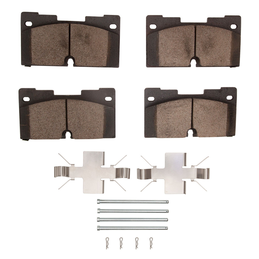 Dynamic Friction 1400-2173-01 - Ultimate Truck Duty Performance Brake Pads With Hardware