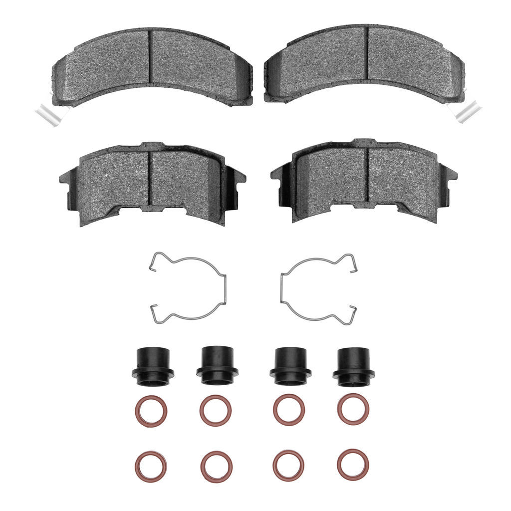 Dynamic Friction 1551-0262-01 - 5000 Advanced Semi Metallic Brake Pads With Hardware