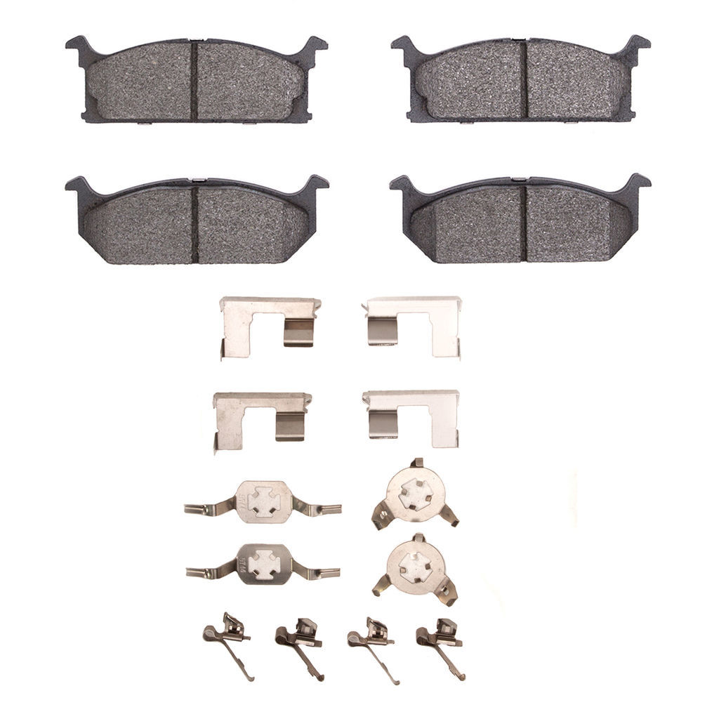 Dynamic Friction 1551-0296-01 - 5000 Advanced Semi Metallic Brake Pads With Hardware