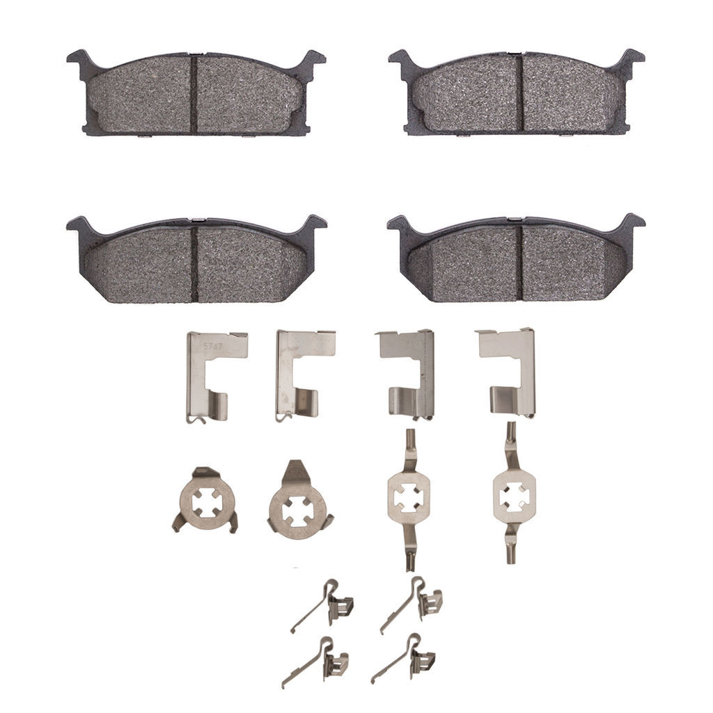 Dynamic Friction 1551-0296-02 - 5000 Advanced Semi Metallic Brake Pads With Hardware