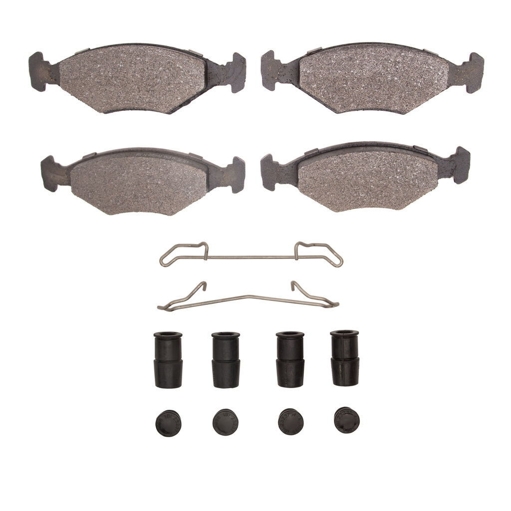 Dynamic Friction 1551-0350-01 - 5000 Advanced Semi Metallic Brake Pads With Hardware