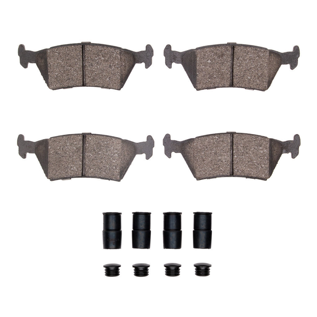 Dynamic Friction 1551-0381-01 - 5000 Advanced Semi Metallic Brake Pads With Hardware