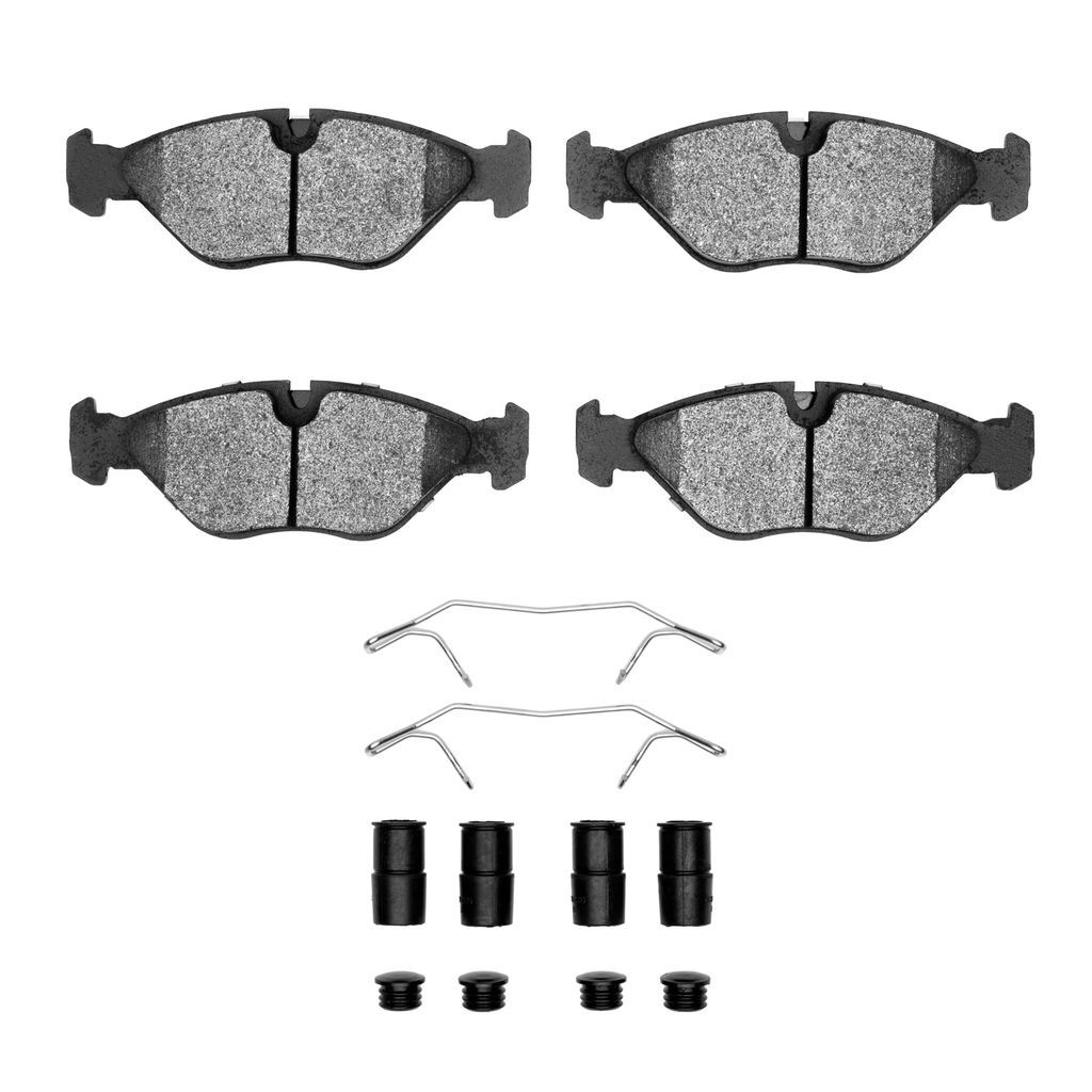 Dynamic Friction 1551-0403-01 - 5000 Advanced Semi Metallic Brake Pads With Hardware