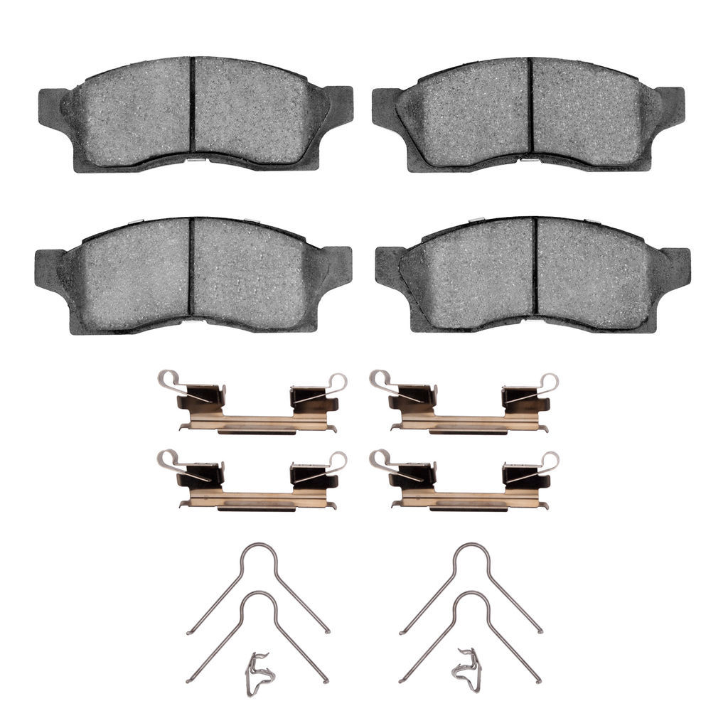 Dynamic Friction 1551-0489-01 - 5000 Advanced Semi Metallic Brake Pads With Hardware