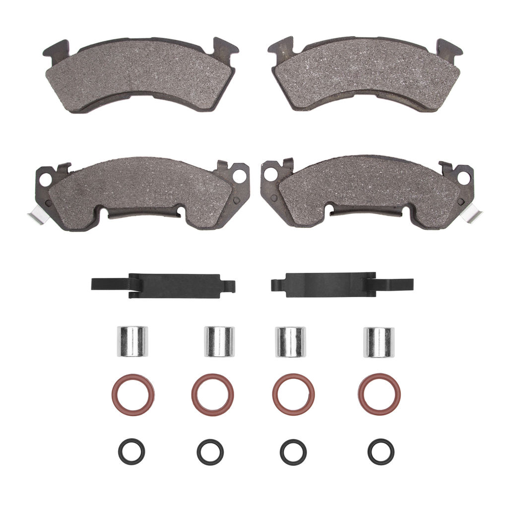 Dynamic Friction 1551-0614-11 - 5000 Advanced Semi Metallic Brake Pads With Hardware