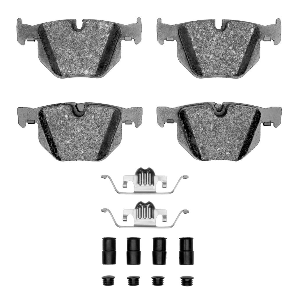 Dynamic Friction 1551-0683-12 - 5000 Advanced Low Metallic Brake Pads With Hardware