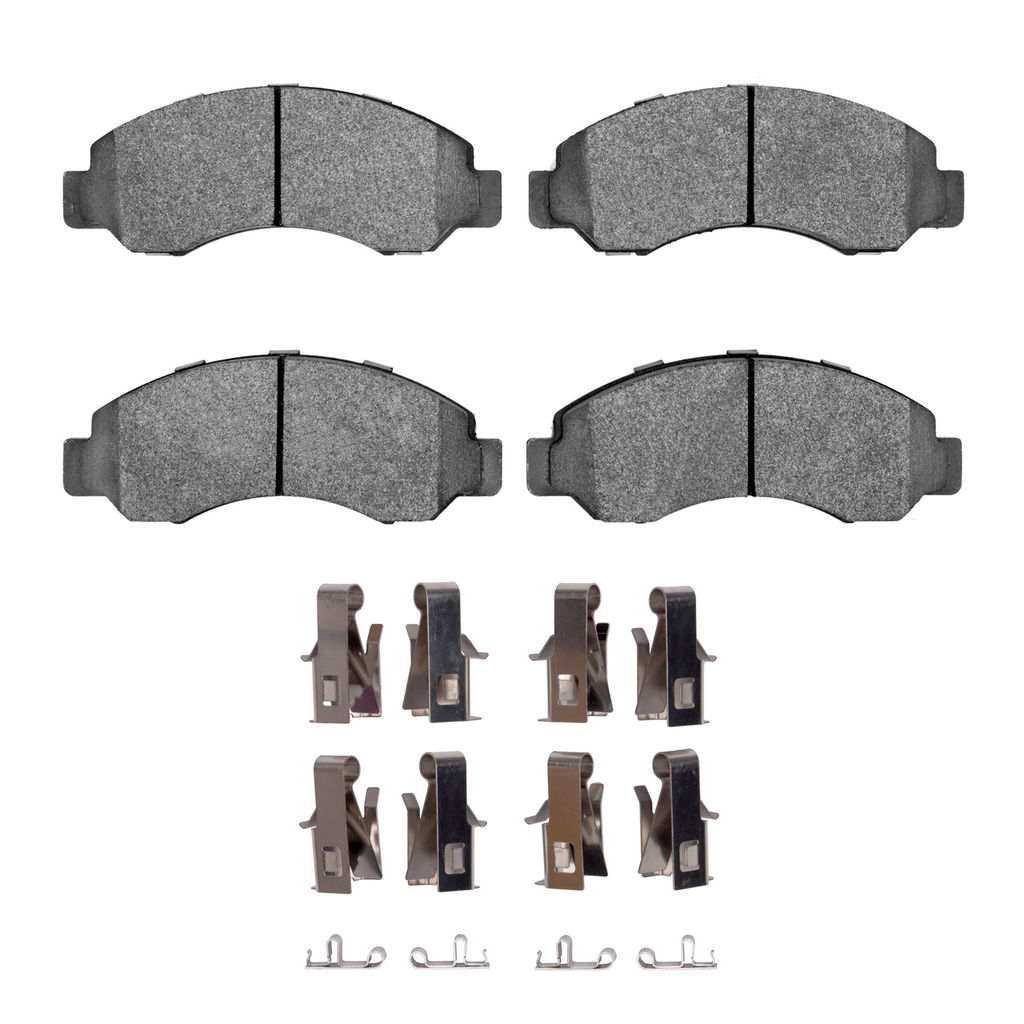 Dynamic Friction 1551-0701-01 - 5000 Advanced Semi Metallic Brake Pads With Hardware