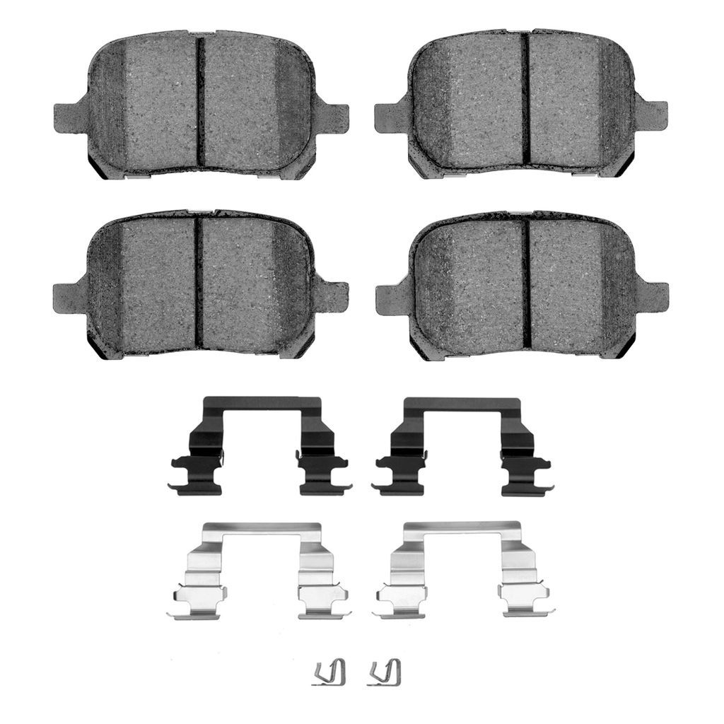 Dynamic Friction 1551-0707-01 - 5000 Advanced Ceramic Brake Pads With Hardware