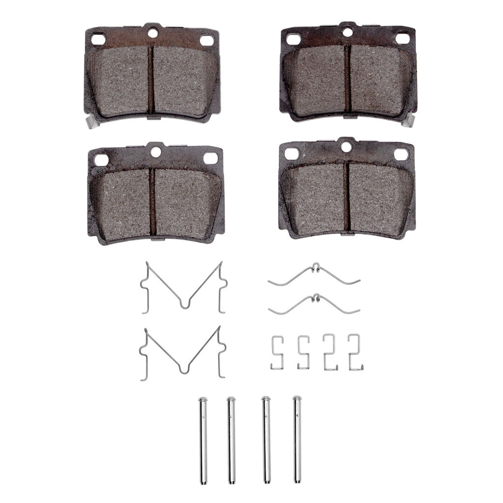 Dynamic Friction 1551-0733-01 - 5000 Advanced Semi Metallic Brake Pads With Hardware