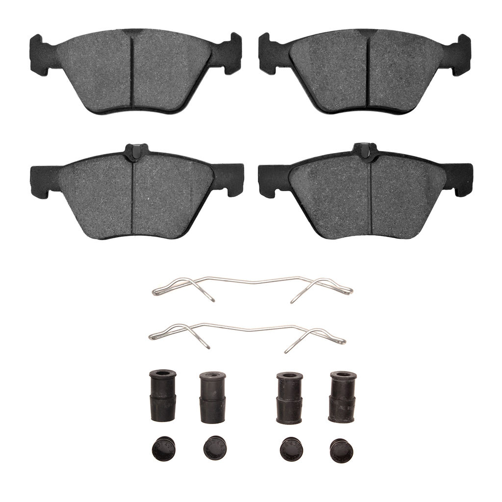 Dynamic Friction 1551-0853-11 - 5000 Advanced Low Metallic Brake Pads With Hardware