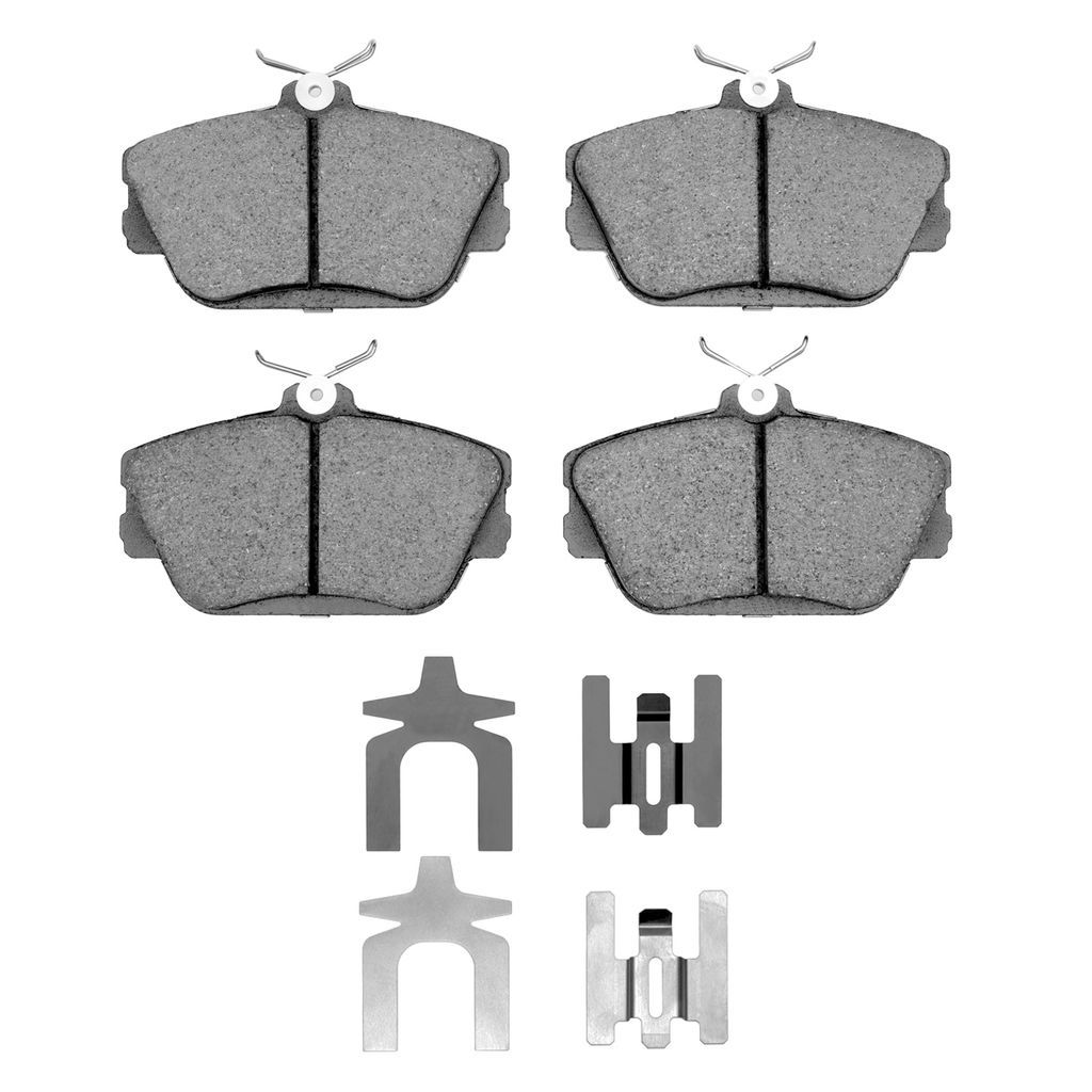 Dynamic Friction 1553-0598-01 - 5000 Advanced Semi Metallic Brake Pads With Hardware