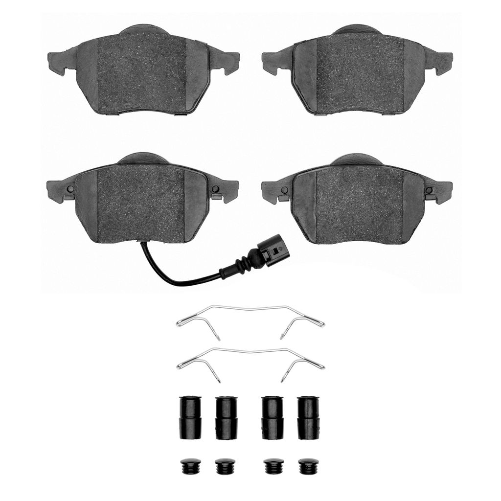 Dynamic Friction 1600-0687-11 - 5000 Euro Ceramic Brake Pads With Hardware